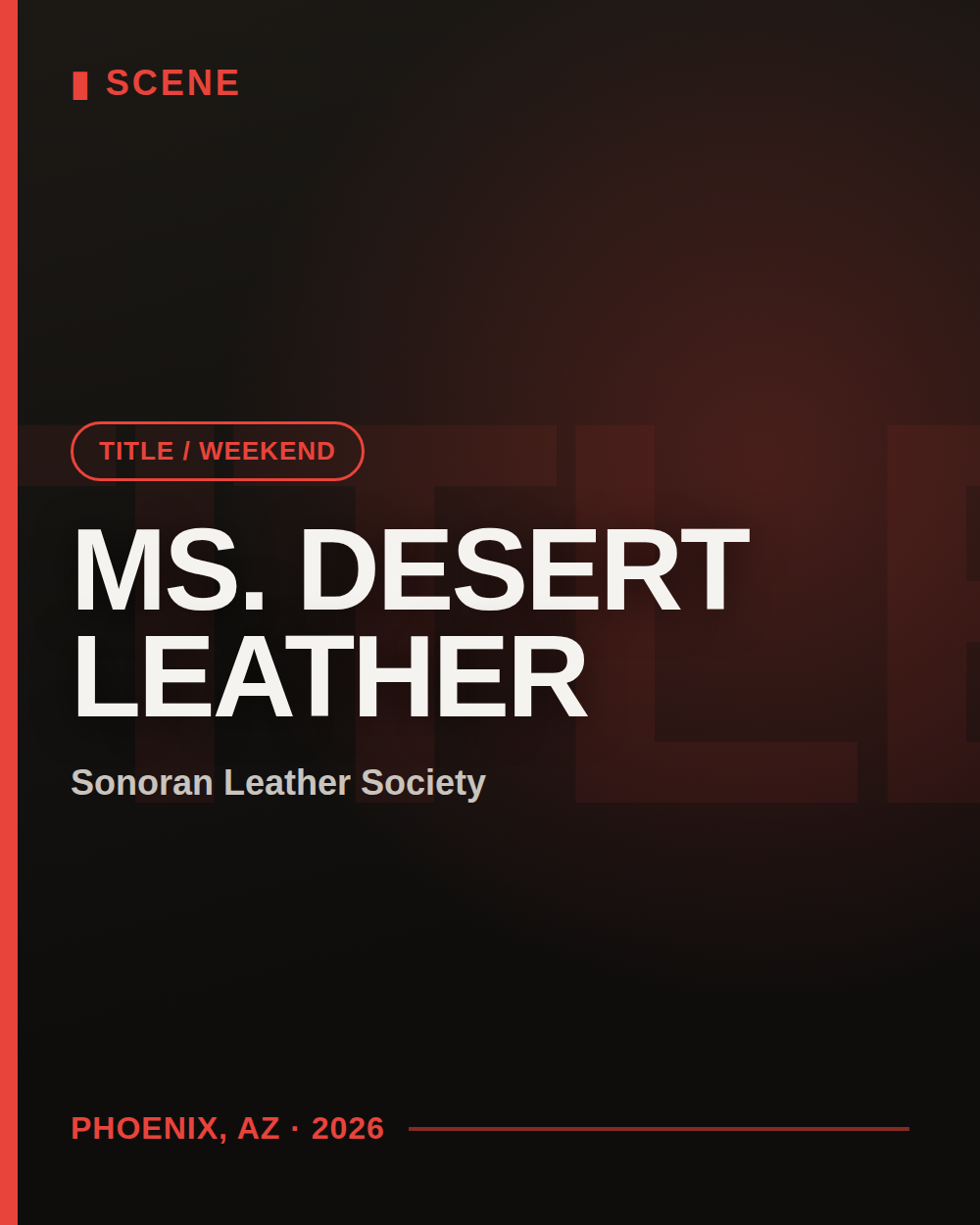 Poster for Ms. Desert Leather Contest