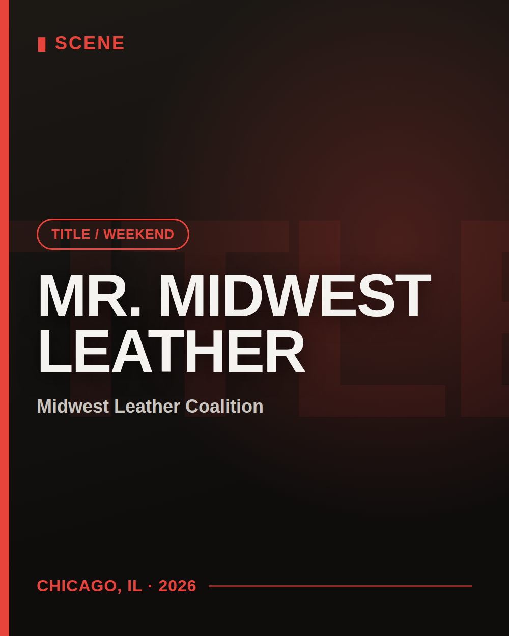 Poster for Mr. Midwest Leather 2026